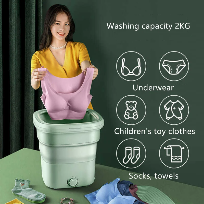 Mini Washing Machine Folding Washing Machine Portable Laundry Imitation Hand Laundry Household Small Underwear Cleaning