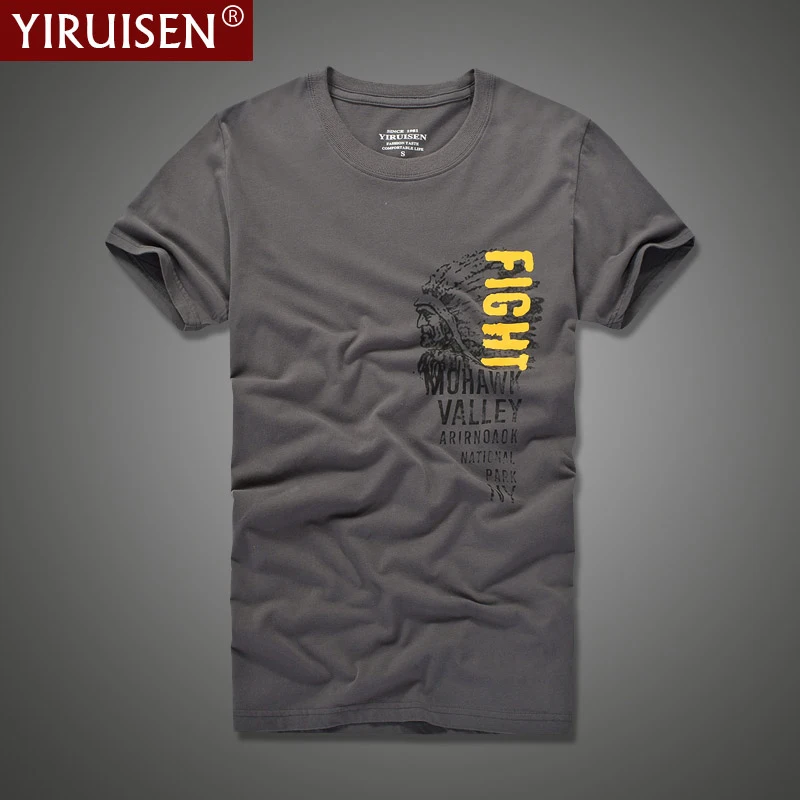 2021 New YiRuiSen Summer Soft Versatile O-Neck Male T-Shirt 100% Cotton Top Quality Short Sleeve Fashion Brand Tees