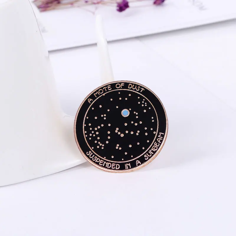 Carl Sagan Pale Blue Dot Badge A Mote of Dust Suspended In A Sunbeam Brooch Earth Space Science Art Enamel Lapel Pin