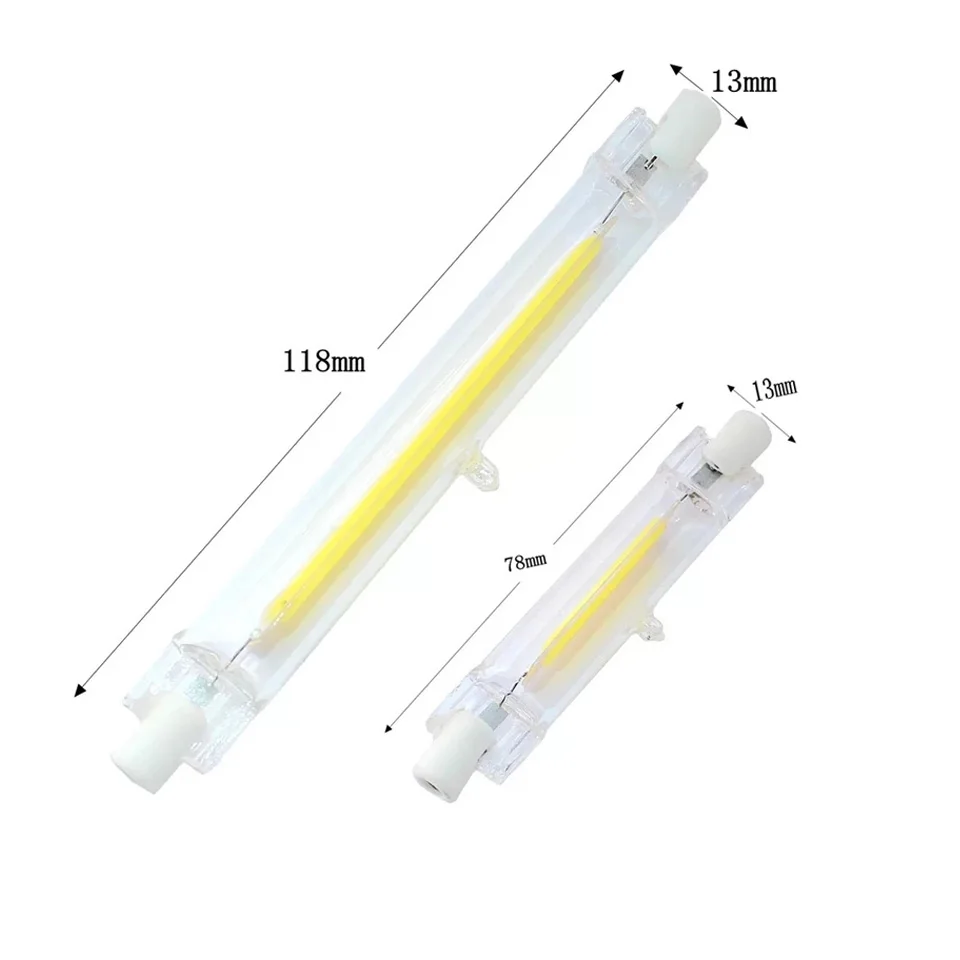 

Dimmable R7S COB Mini Glass Tube LED 50W 40W 30W 15W Replace Halogen Lamp 220V-240V R7S 78mm 118mm Powerful Led Spot Light Bulb