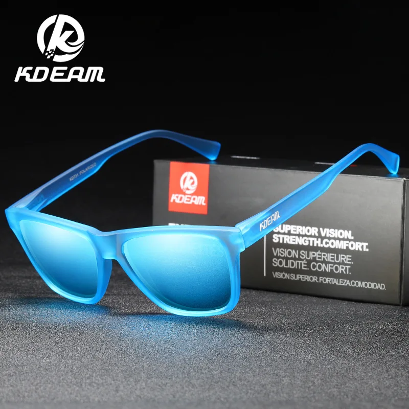 

KDEAM Polarized Men/Women Sunglasses Ultra Light Design Driving Car Sports Shades Unbreakable TR90 Arm with Case