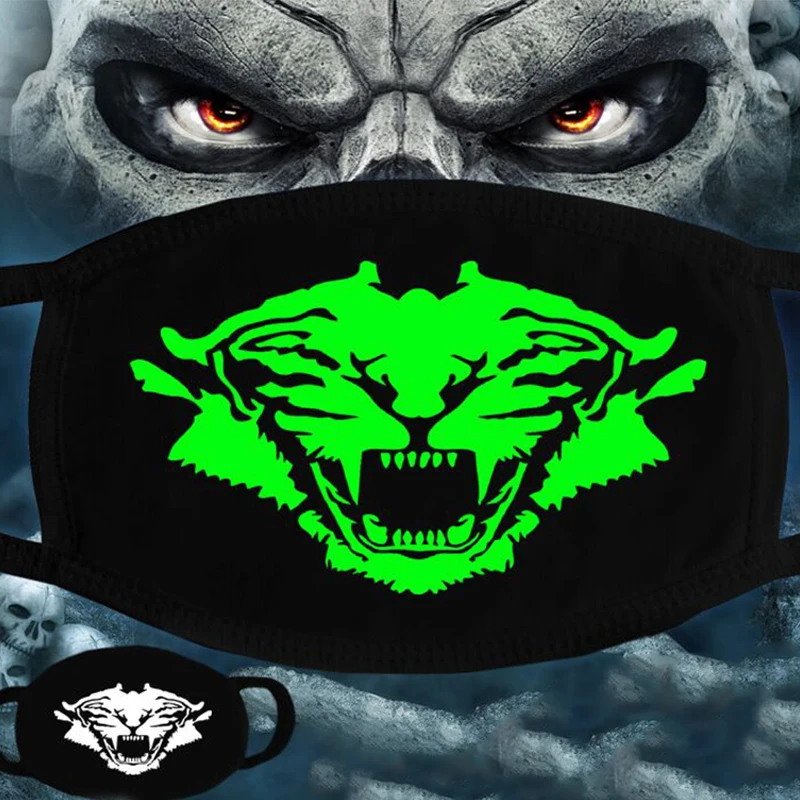 Woman Men Glow In Dark Skull Scary Masks Mouth Half Face Halloween Party Costume Mask Halloween Party Gifts for Guests