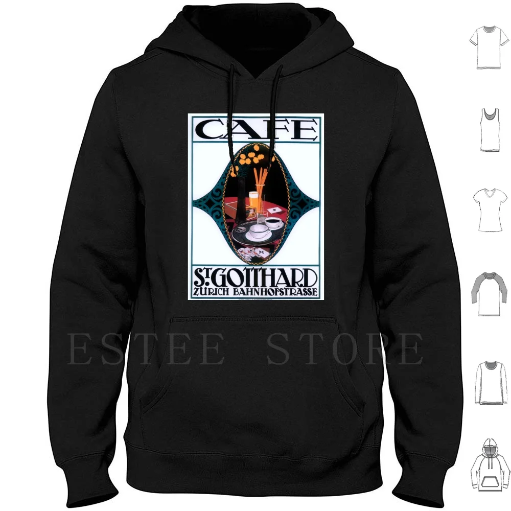 

Винтажный постер Art Deco Cafe Толстовка с длинным рукавом Art Vintage Cafe Art Cafe Винтажная реклама Винтажный журнальный столик