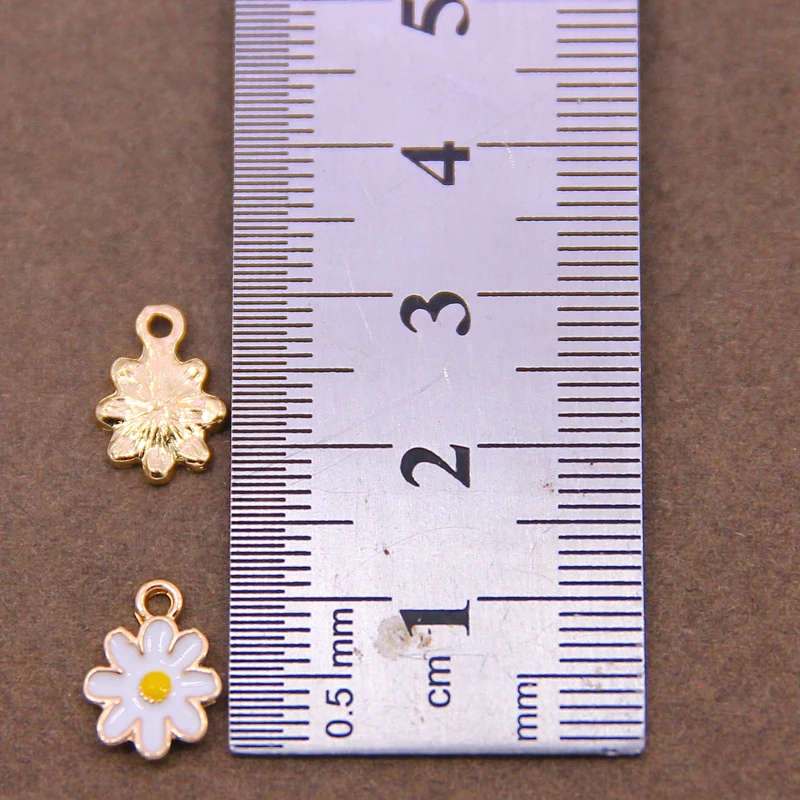 10pcs 9*12mm enamel sakura charm for jewelry making fashion earring pendant flower charm necklace bracelet charms