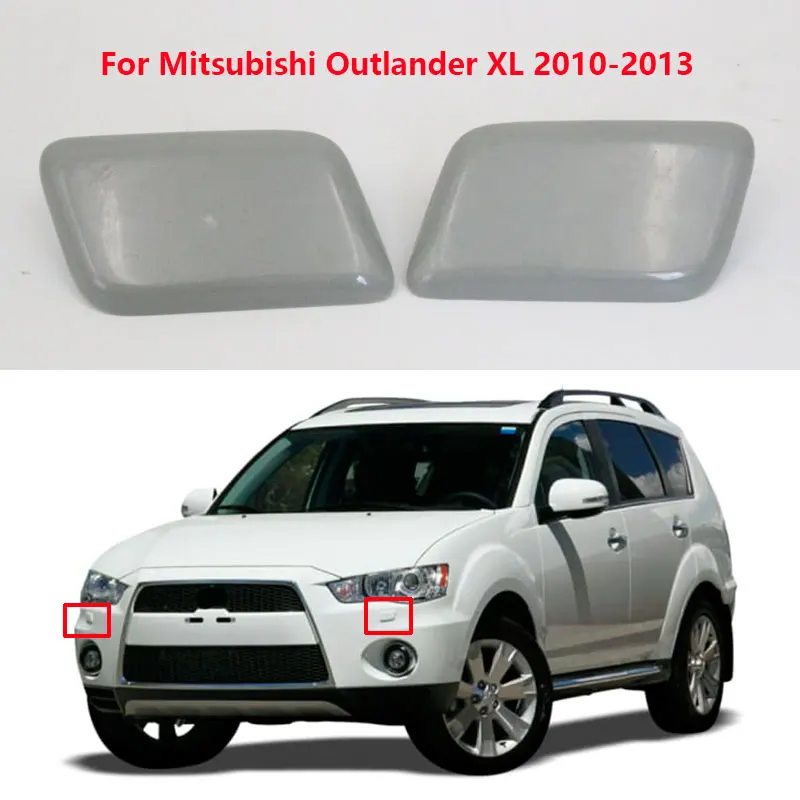 1 pair Left and Right Side Headlamp Cleaning Headlight Washer Spray Nozzle Jet Cover Cap For Mitsubishi Outlander XL 2010-2013 