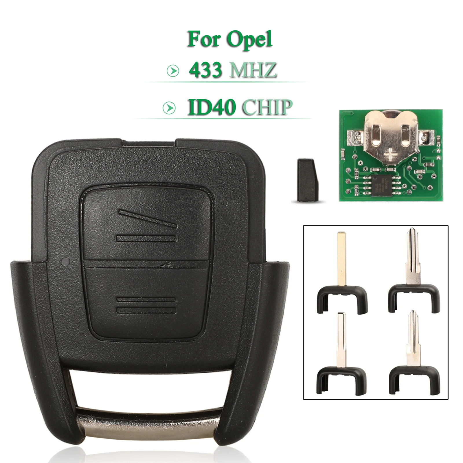 Jingyuqin 2-Tasten-Fernbedienung für Opel Astra G A Zafira 93176615 BOSCH TS ASTRA Smart Autoschlüssel 433Mhz ID40 Chip Ersatz-Funkschlüssel – Detail 1