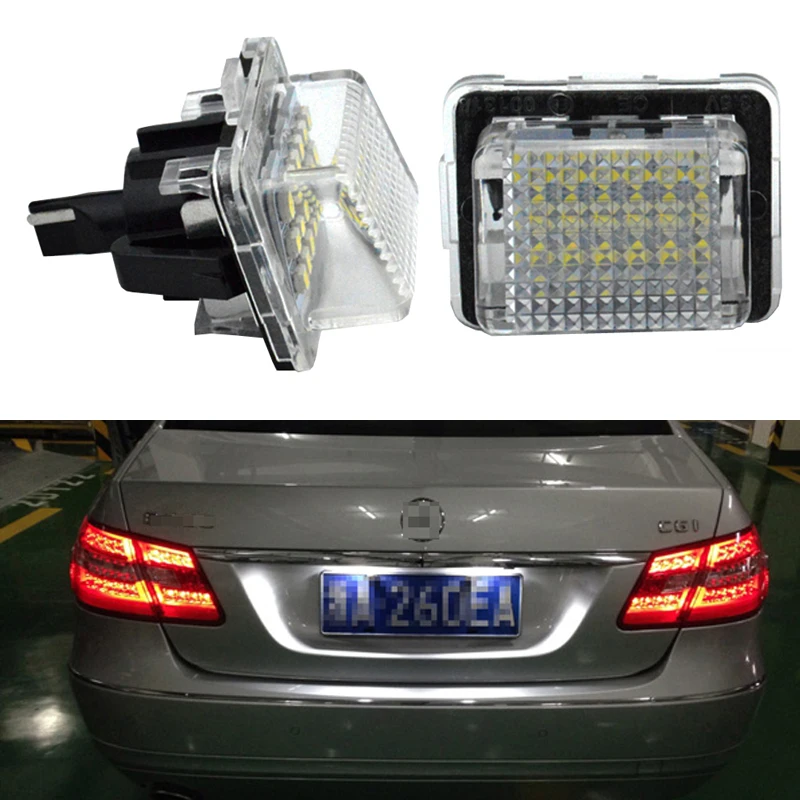 

2pcs led License Plate Light Canbus Number Lamp For Mercedes Benz E350 CL550 W204 S204 W221 C180 C200 E300 W212 S212 C207 W216