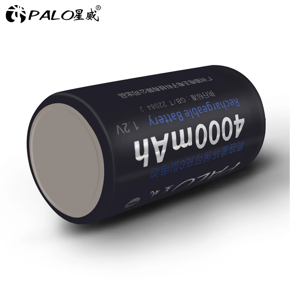 PALO R14 C Cell C size rechargeable battery type C 1.2V 4000mAh NI-MH nimh ni mh high capacity current rechargeable batteries