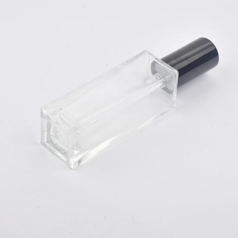 Botella de vidrio transparente con pulverizador, viales de vidrio Para muestra, atomizador de Perfume, tapa dorada, plateada y negra, 3ml, 5ml,