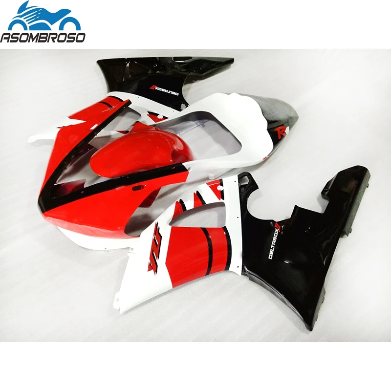 

Top Selling Motorcycle Bodywork fairings for YAMAHA R1 fairing kit 2000 2001 red white black fairing set YZFR1 00 01 HJ24