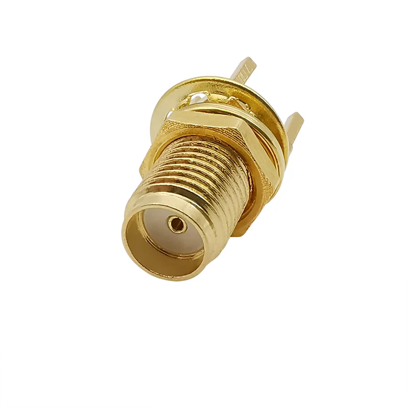 1Pcs SMA Female Jack Connectors Straight 5Pin Plugs PCB Mount Solder Connector with Nut Washer SMA-KE RF Adapter Antenna Socket