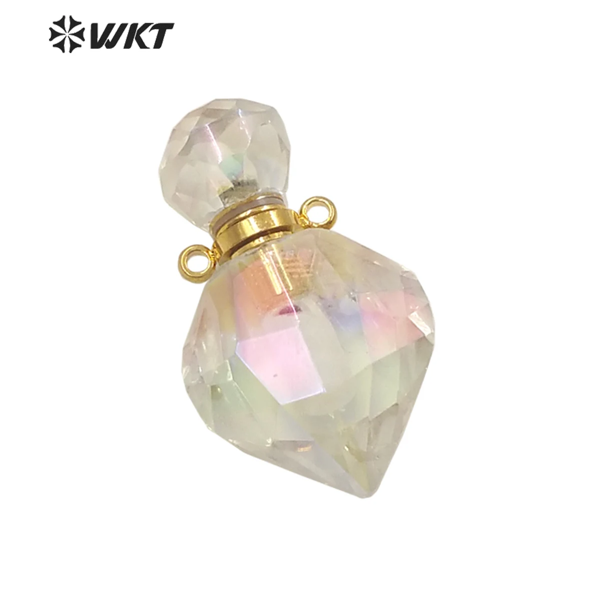 

WT-P1711 Wholesale Fashion Aura Quartz Drop Stone Essecial Oil Pendant Lovely Natural Crystal Perfume Bottle Accessories