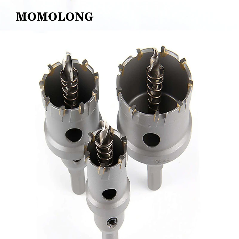 12-100mm TCT Drill Bits For Steel Carbide Metal Cutter Tool Core Hole Saw Carbide Tip Thick Steel Plates Drilling