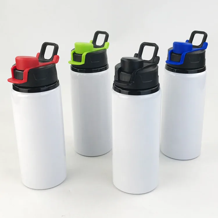 Custom Logo 600ml Water Bottle Sport Cup Aluminium Tritan Outdoor Travel Portable Leakproof Drinkware Sublimation Drink Bottles