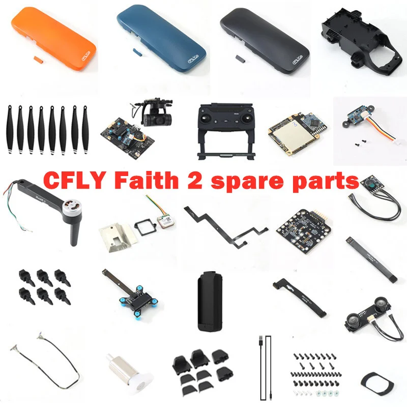 

CFLY Faith 2 Faith2 DF808 RC Drone Spare Parts Blade Body Shell Receiving Board Cable Motor Arm Charger GPS Prppellers ESC