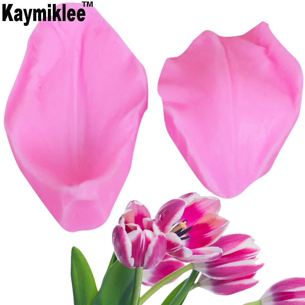 M183 płatki tulipanów liście tekstura silikonowy żyłnik formy nóż ze stali nierdzewnej kremówka Sugarcraft kwiat formy ciasto dekorowanie też