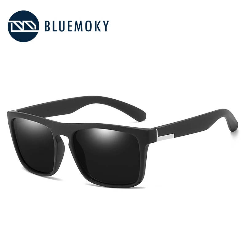 BLUEMOKY Brand Designer Square Retro Gradient Polarized Sunglasses Women Men Carbon Fiber Outdoor Sports Sun Glasses