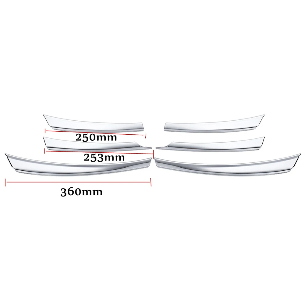 6Pcs Car Front Mesh Grille Head Bumper Cover Trim for Sunny Versa 14 17 2019