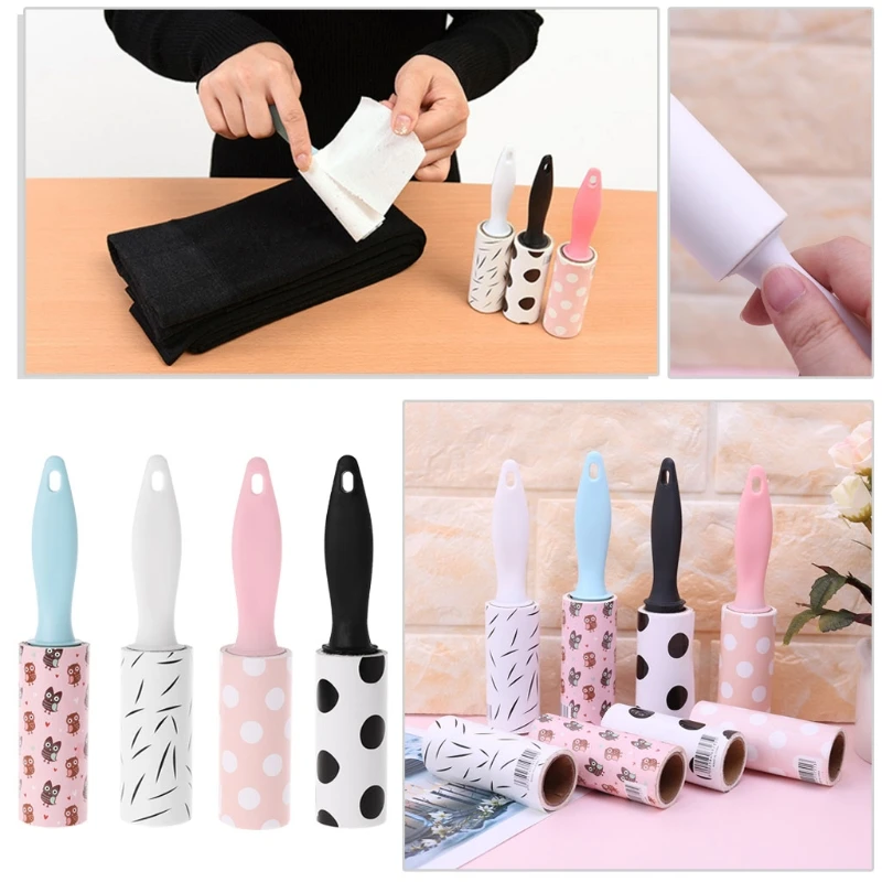 Reusable Clothes Coat Sticky Lint Roller Dog Pet Hair Remover Cleaning Device wholesales