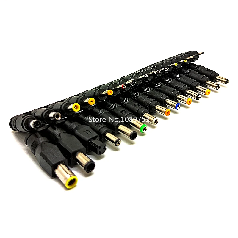 1 Set /38pcs Universal AC DC Jack Charger Connector Plug for Laptop /Notebook AC DC Power Adapter + Banana Plug + Alligator Clip