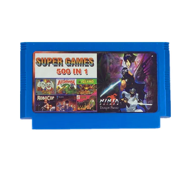 Cartucho de juegos 500 en 1, tarjetas de memoria para videojuegos, consola de 8 bits y 60 pines para juegos clásicos de Nintendo