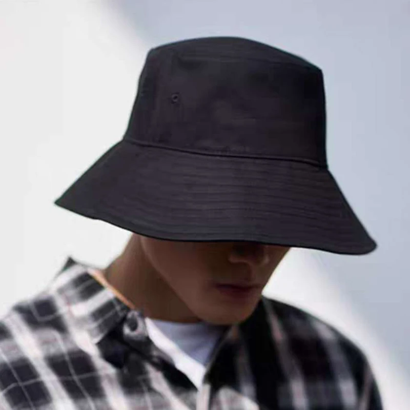 Large Big Size Sun Hats Men Summer Double Side Bucket Hat Men\'s Panama Fedoras Outdoor Fisherman Hat Visor Basin Cap Beach Hat