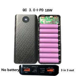 Szybkie ładowanie 3.0 Power Bank 18650 Case QC3.0 5V 9V 12V bateria litowo-jonowa uchwyt szybka ładowarka Shell DIY Kit