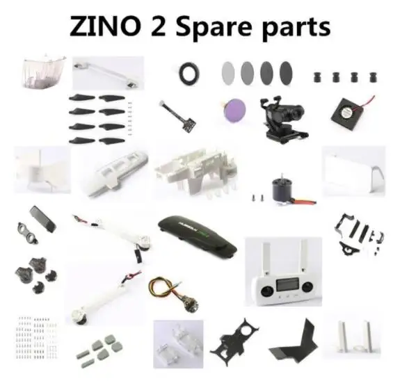 Hubsan ZINO2 ZINO 2 RC drone Spare parts motor arm blade ESC shell foot Flat Cable Remote control Charging line