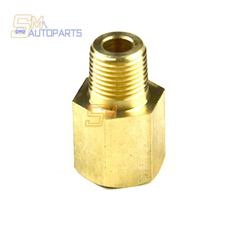 1/8 NPT Female to 1/8 BSPT Male Thread Adapter Reducer Oil Pressure Gauges Adapter