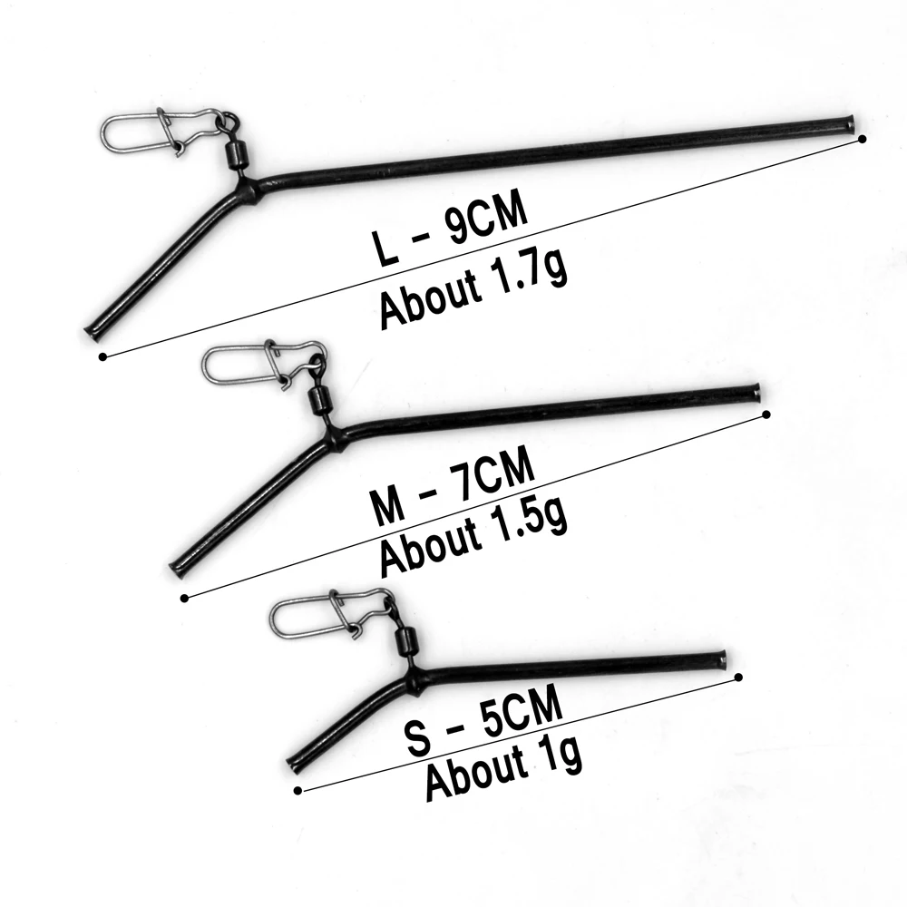 MNFT 6 Pcs Anti Tangle Booms Strong Snap Small Style Brass Tube Bent Sea Fishing Tackle Fishing Accessory Size 5/7/9CM image 5