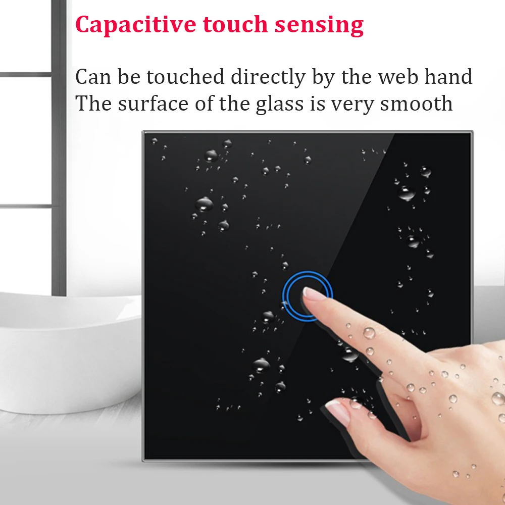 Remote controller 433MHz RF433 Wireless controller dengan Marah Kaca Panel untuk cahaya 433M Hz Switch