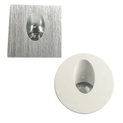Led Stair Light Aluminum Square Round Wall Lamp 1W 3W Recessed LED Step Lamp Pathway Wall Corner Lamps AC85-265V Wall Light