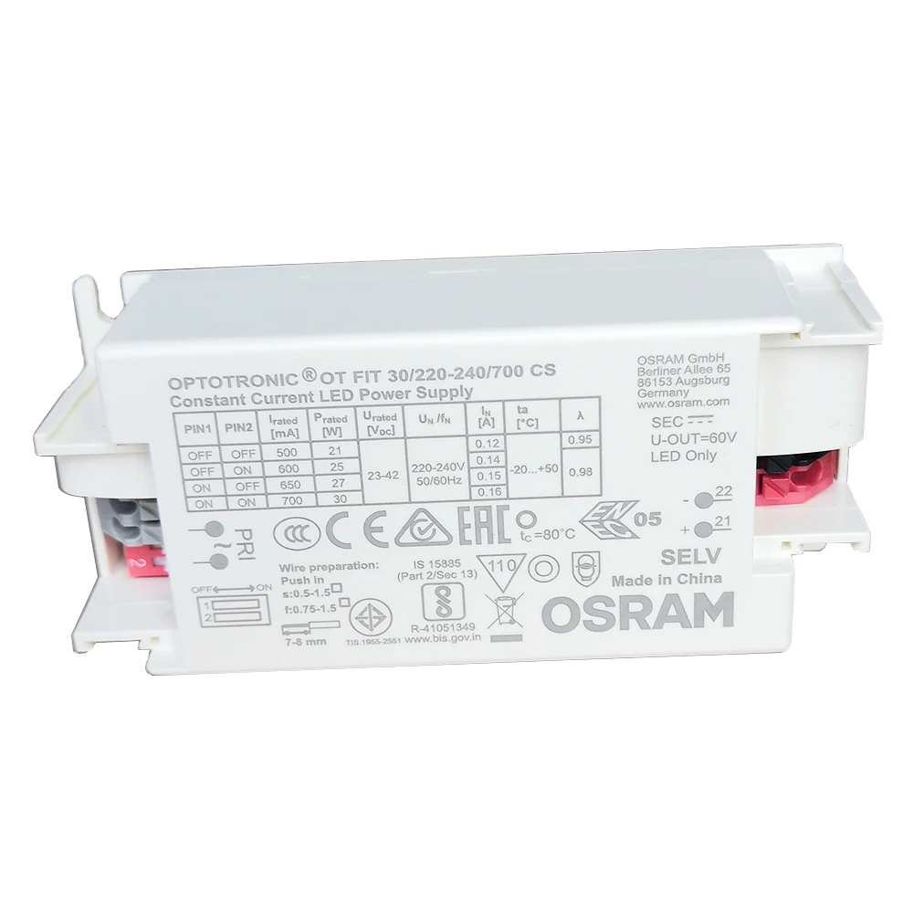 ajuste 30 220240 700 cs corrente constante led fonte de alimentacao led driver 30w 60v ot 01