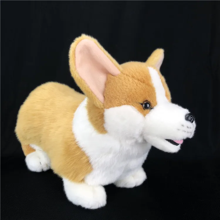 น่ารัก corgi สุนัขของเล่นตุ๊กตาการ์ตูนสุนัขยืนตุ๊กตานุ่มของเล่นคริสต์มาสของขวัญ w2849