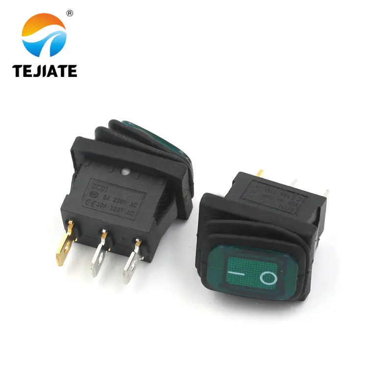 1 Buah Saklar Toggle KCD1 Kapal Type Rocker 2/3 Kaki 2 Gear Tahan Air Perahu Berbentuk Arus Tinggi Power Mikro Elektronik