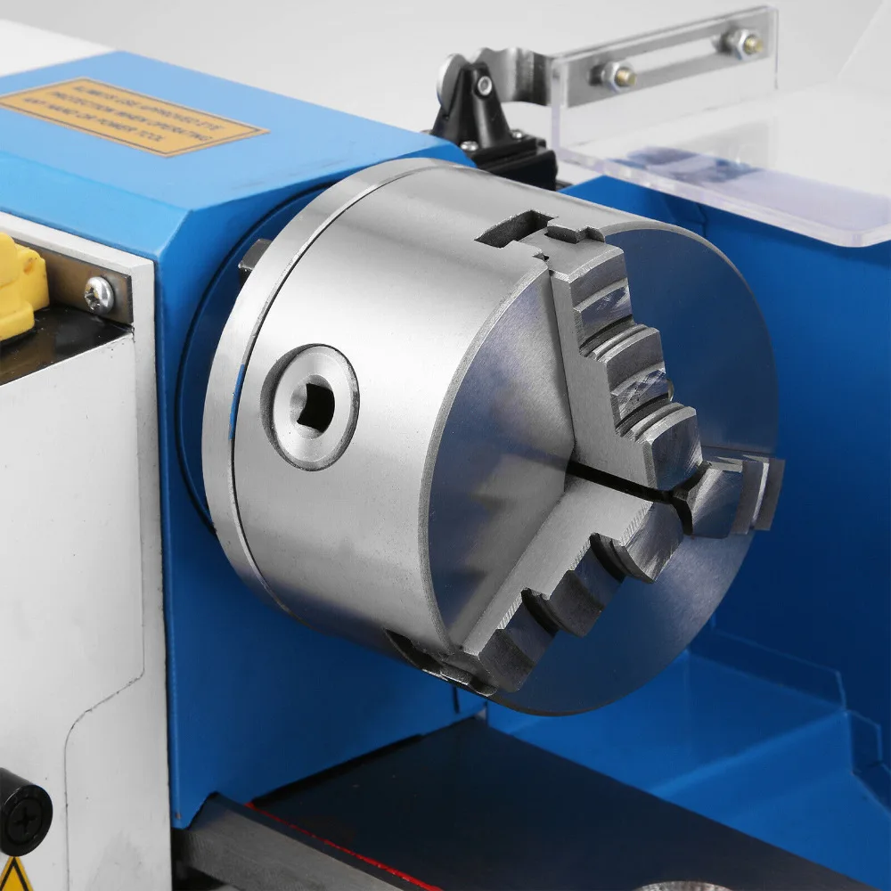 550W Precision Mini Metal Lathe Metalworking Variable Speed Metalworking MIni Lathe Processing 18 Threads Automatic Feed