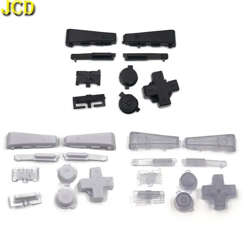 

JCD 1Set Plastic Full Buttons Set Power On Off SP R L A B D-Pad Buttons For GBM Console Shell Button Keys Replacement