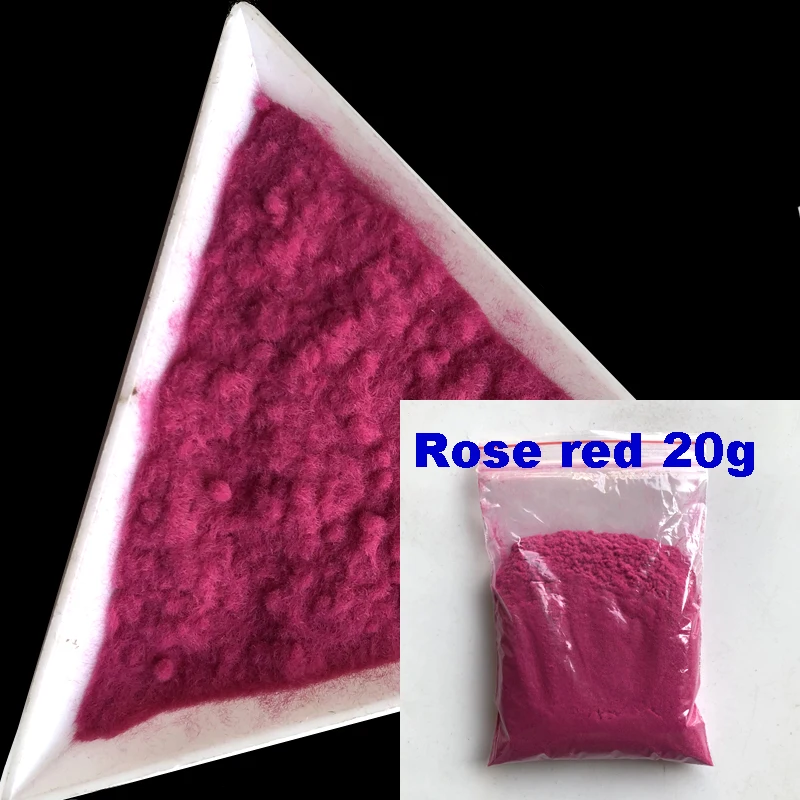 

20g/bag Manicure Velvet Powder Rose Red Nail Decoration Fuzzy Flocking Nylon Powder For 3D Candy Nail Glitter Art Tips 2411