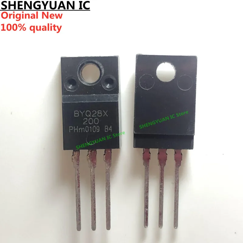 

10 pcs/lot BYQ28X-200 TO-220F BYQ28X Dual ultrafast rugged rectifier diode 100% new imported original 100% quality