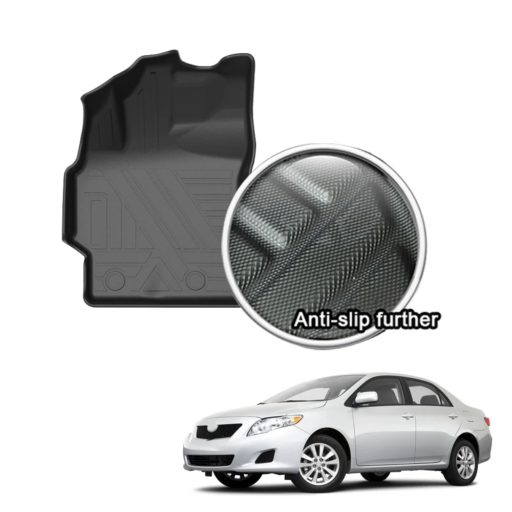 Fully Surround Foot Pad For Toyota Corolla 2009 2010 2011 2012 2013 Car Waterproof Non-Slip Rubber Floor Mat TPE Car Accessories