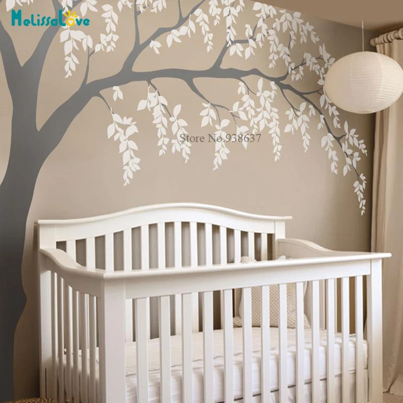 Falling Leaves Weeping Willow Tree wall murals Baby Girls Room Nursery Bedroom Playroom BB751