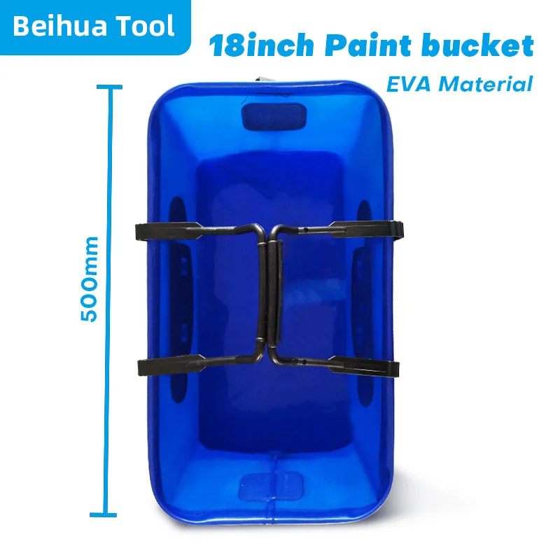 7PCS/set 18inch Paint Bucket kit Paint Roller Brush Paint Tray set for Wall Decoration Handbag Foldable Washing bucket50x28x23cm