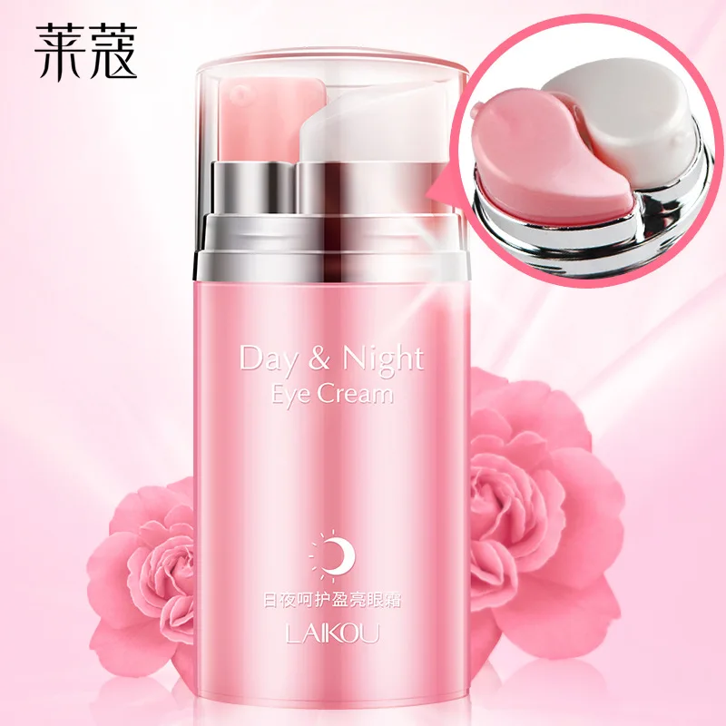 Laikou día noche crema de esencia para ojos Facial antihinchazón ojeras iluminar hidratante reafirmante levantamiento cuidado de la piel de los ojos
