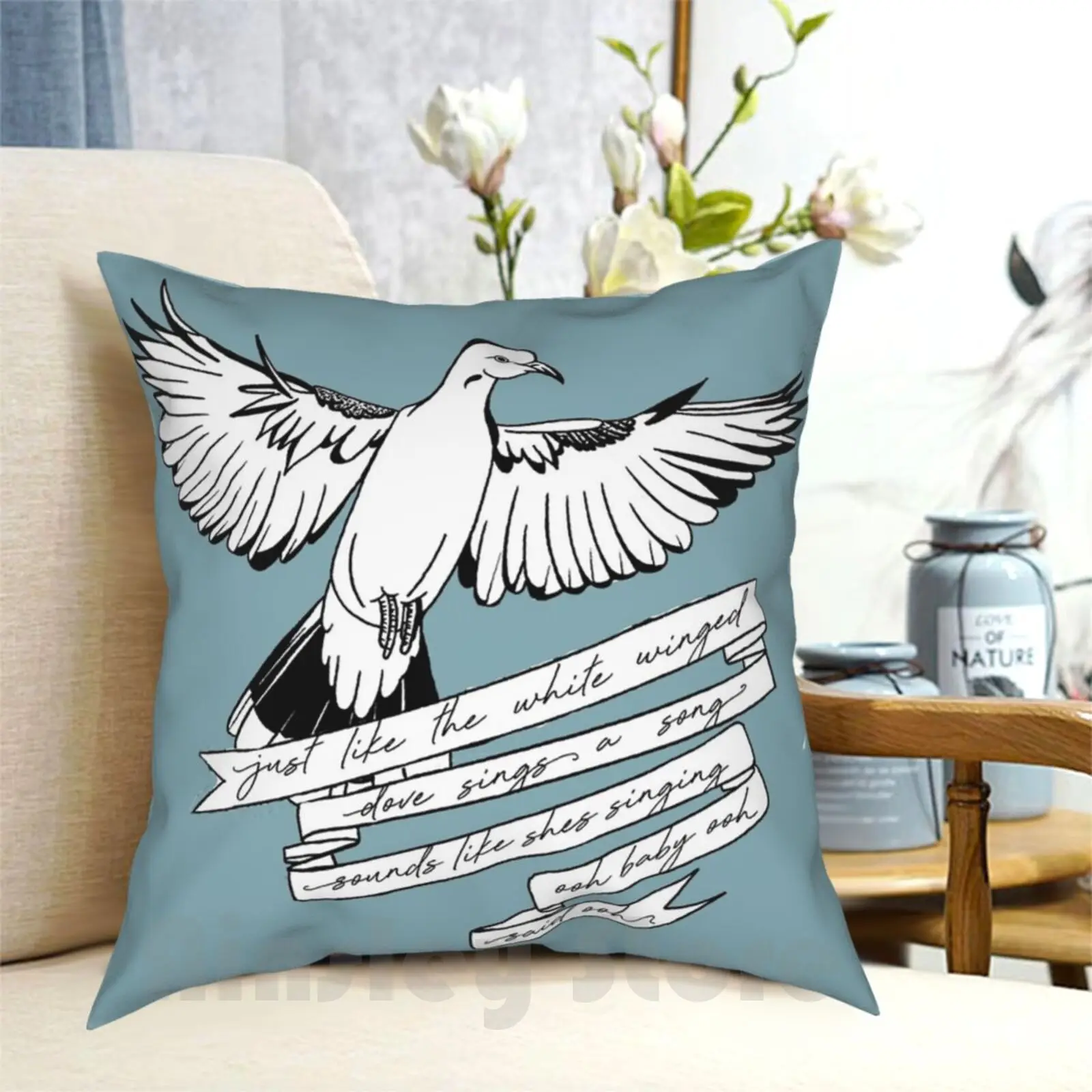 Of Seventeen Pillow Case Printed Home Soft DIY Pillow cover Dove Peace Stevie Nicks Of Seventeen Queen 70S 80S Music Lyrics