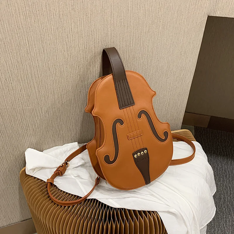 Women Music Tote Bag Violin Purse Backpack Novelty Leather  display picture 2