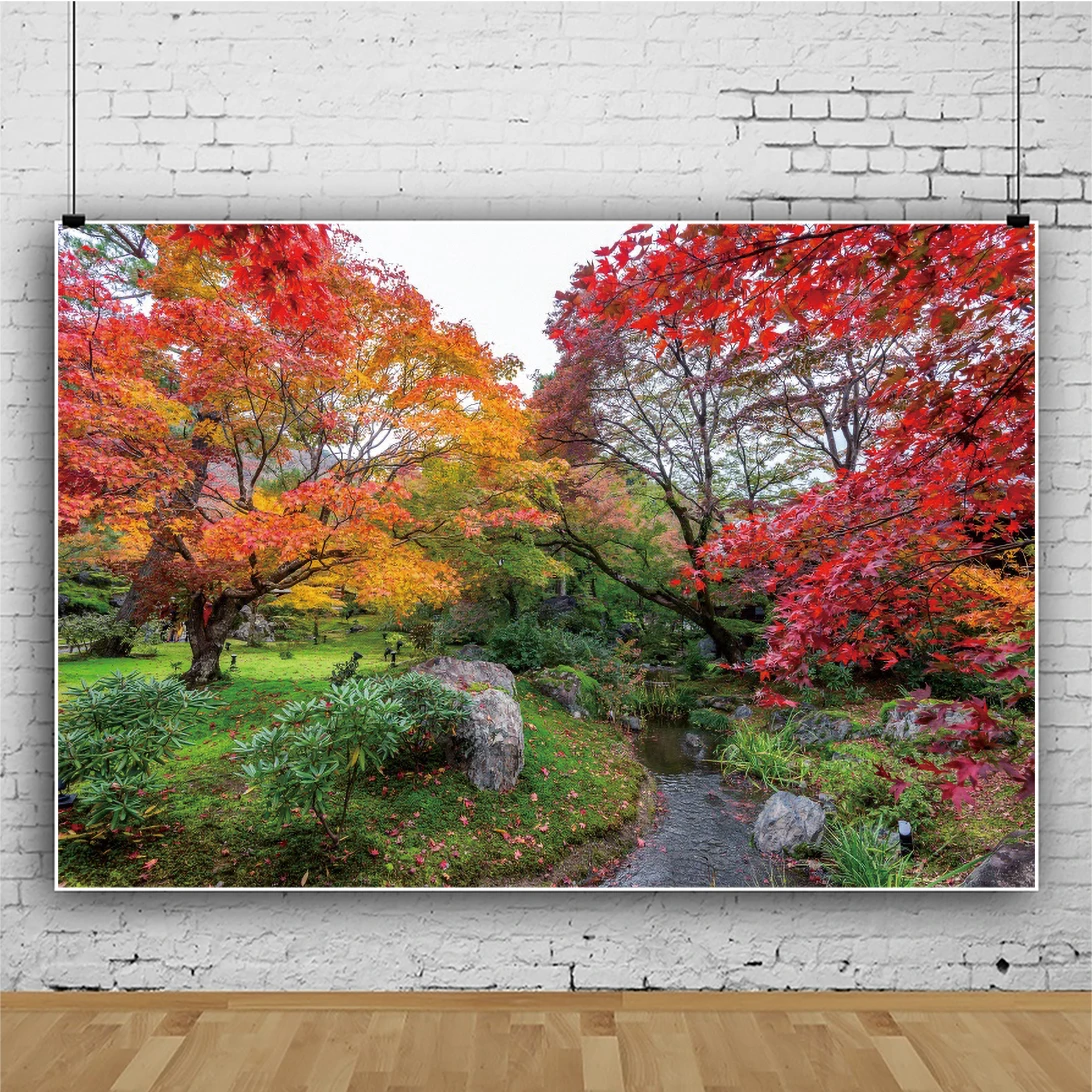 ฤดูใบไม้ร่วงต้นไม้สีเขียวธรรมชาติ Scenic ภาพฉากหลัง Lake Park Garden Way สวยดู Photocall ภาพพื้นหลัง