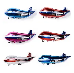 1 pc 85*45CM Inflatable Airliner Foil Balloons Plane Helium Balloons Children Birthday Gifts Toys Holiday Toy Aircraft Party