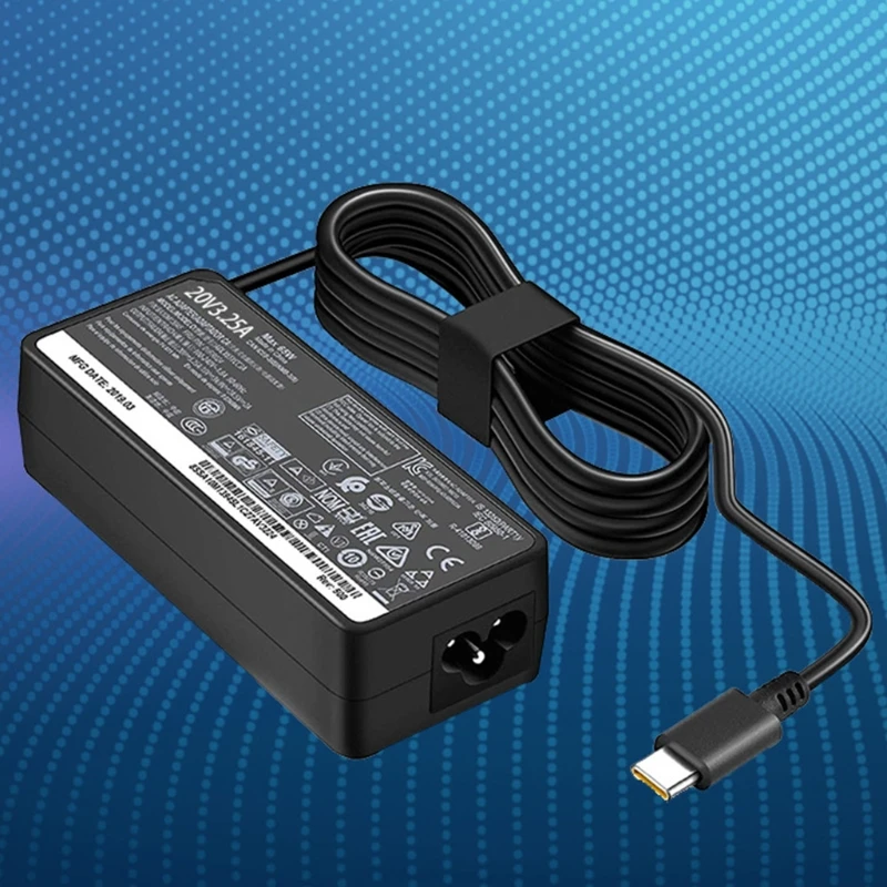 High Speed Type -C PD Fast 65W 100-240V Laptop Adapter 20V 3.25A 50-60Hz 100-240V for Thinkpad