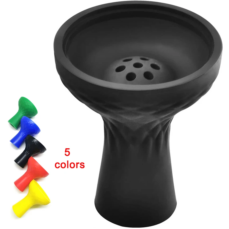 Silicone Hookah Bowl 7 Hole Silicon GEL Hookha Head Multi Flavor Holder Flovour Topper Shisha Container Unbreakable Chicha Cup