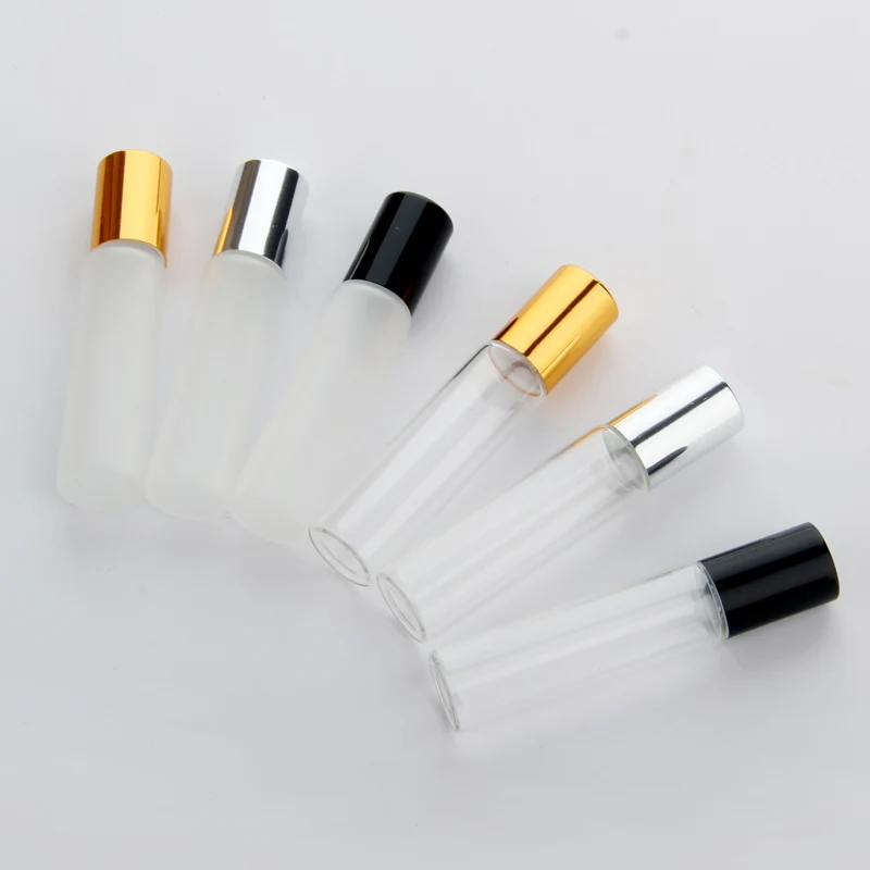 50 Pcs/Lot10ml Mini Roll On Essential Oil Bottles Packing box  Frosted Glass Bottle Empty Perfume bottle